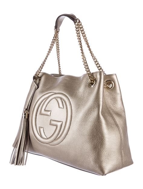 white gucci chain link bag|Gucci soho chain shoulder bag.